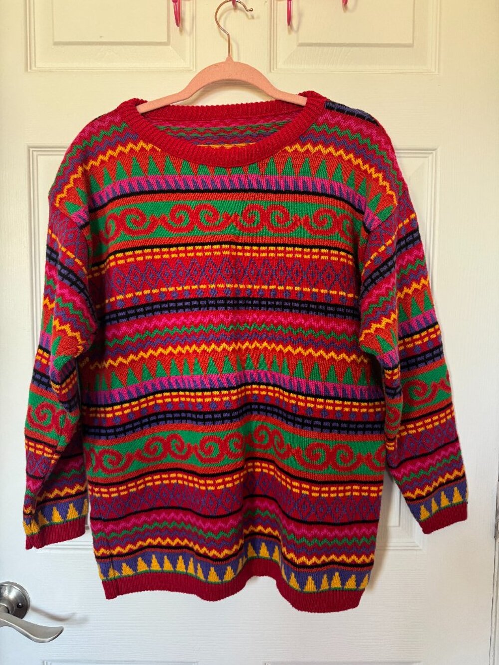 Vintage 90s Colorful Geometric Sweater